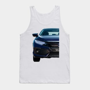 Dynamic Blue Honda Civic Vector Front Tee Tank Top